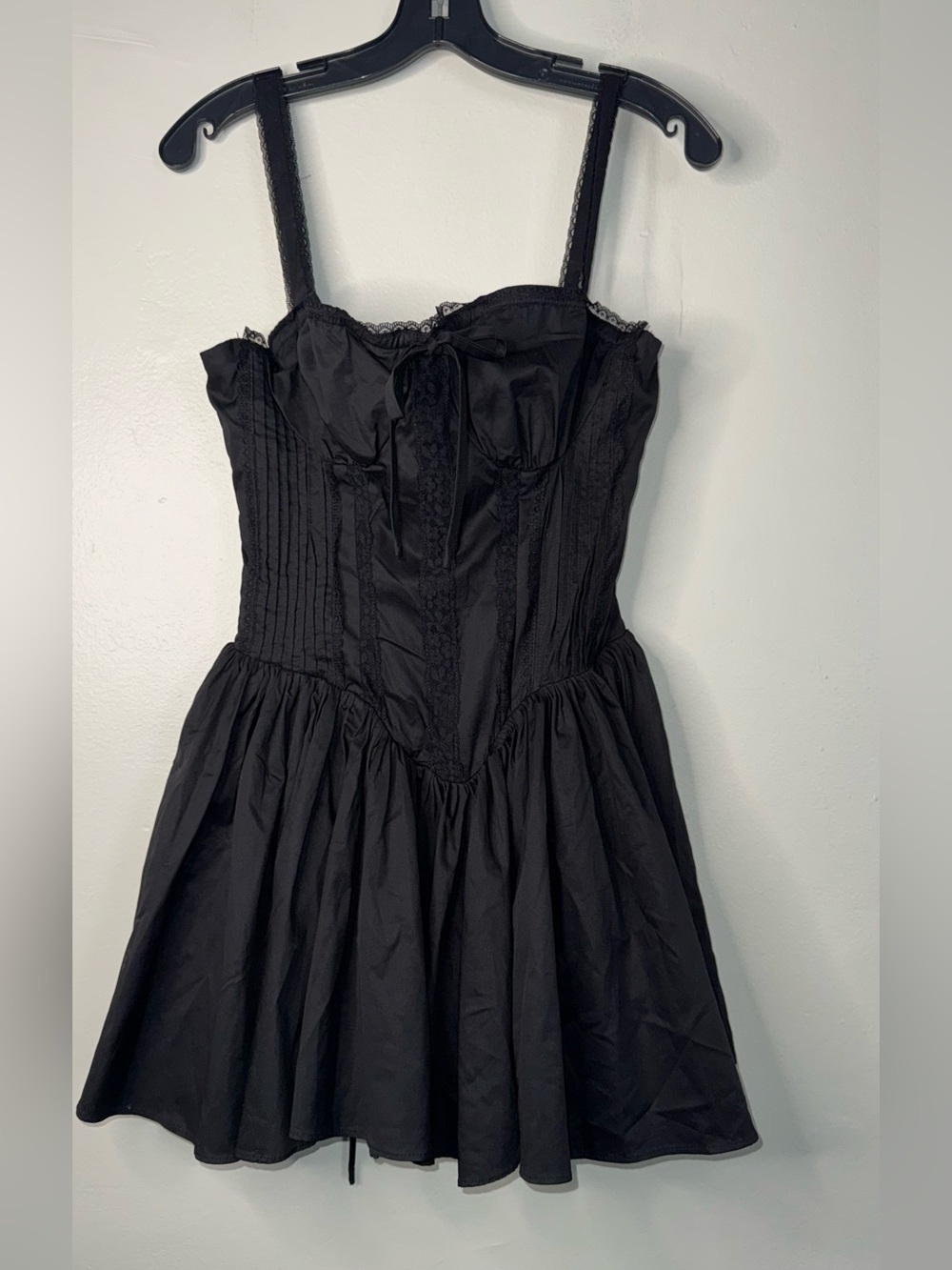 Windsor Black Corset Lace-Up Mini Dress - Picture 13 of 14